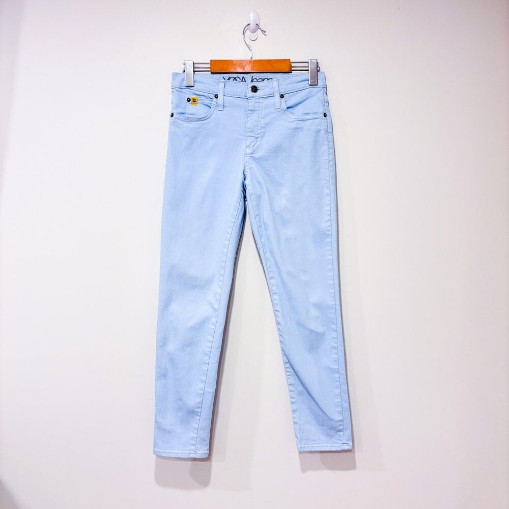 YOGA JEANS Light Blue Skinny Jeans | Mid-Rise Stretch‎ Denim | Size 25 *